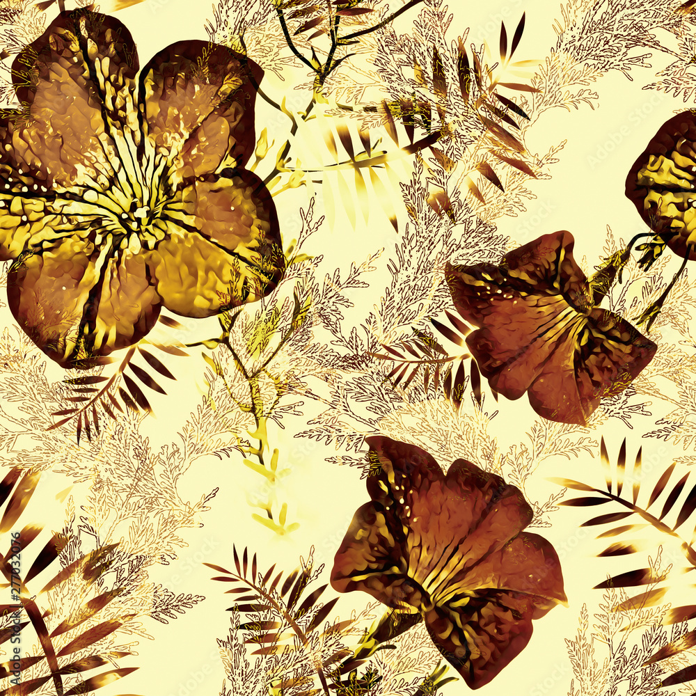 Fototapeta premium Petunia 2 - 4 seamless pattern