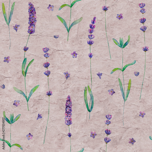 Lavender flowers watercolor...