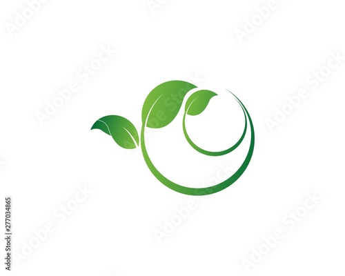 Logos of green leaf ecology nature element vector icon