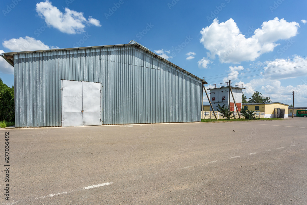 Hangar for fruits and vegetables in storage stock. production warehouse. Plant Industry