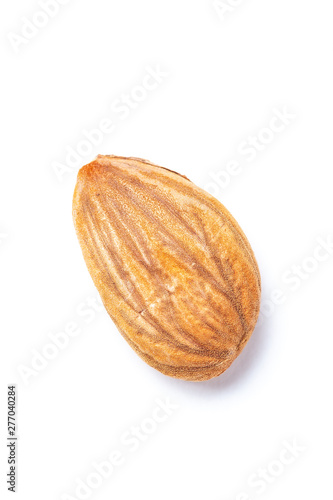 Apricot kernel isolated on white background