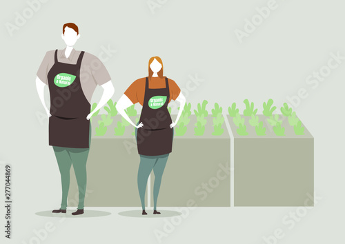 Organic Farm shop Character design.