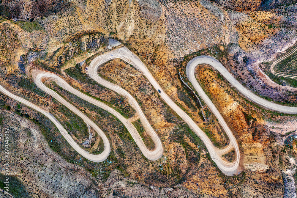 Bendy Mountain Road in Khosrov Forest State Reserve, Armenia, taken in April 2019\r\n' taken in hdr