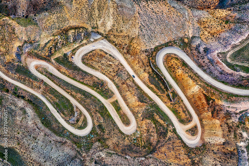 Obraz na płótnie Bendy Mountain Road in Khosrov Forest State Reserve, Armenia, taken in April 2019\r\n' taken in hdr w salonie