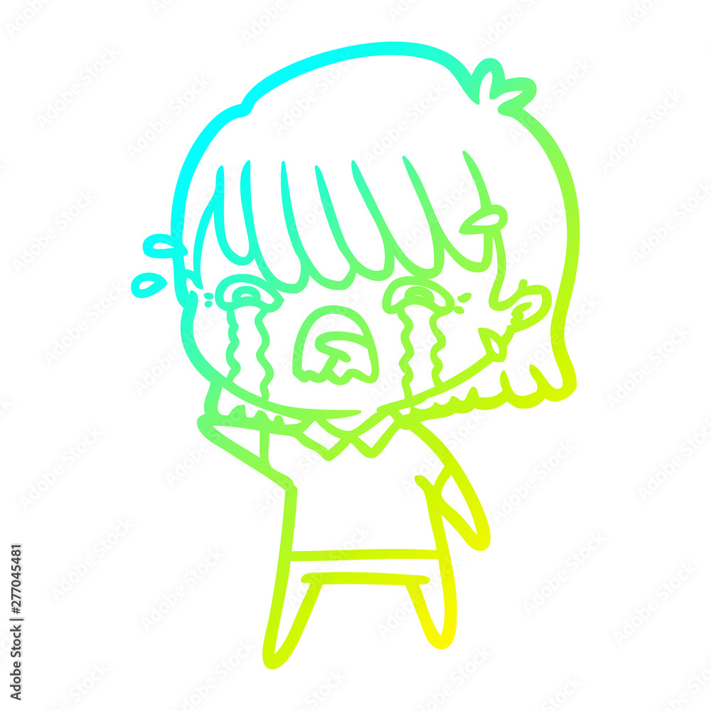 cold gradient line drawing cartoon girl crying cold gradient line drawing cartoon girl crying