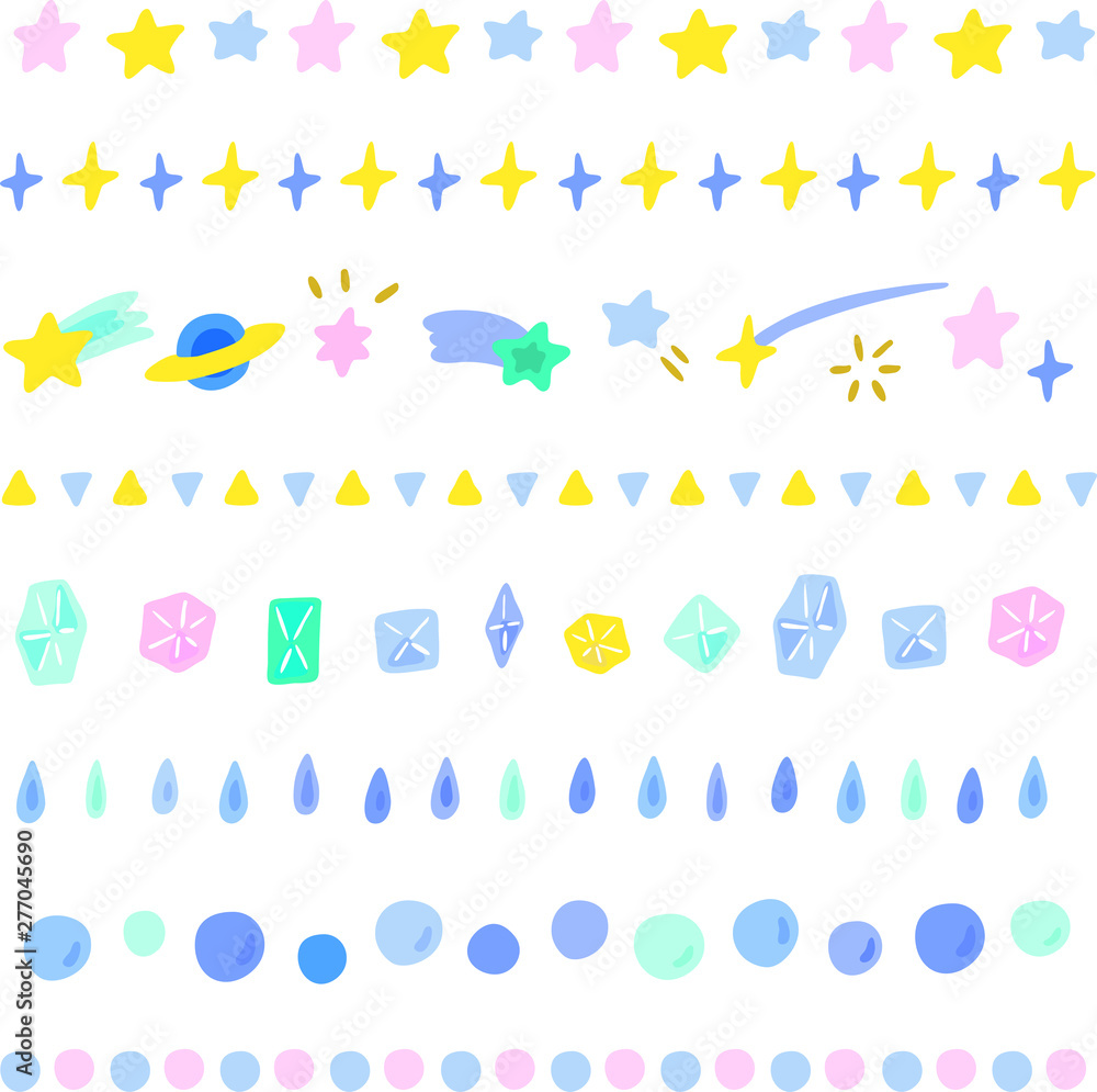 星や宇宙のかわいい罫線 飾り罫 Stock Vector Adobe Stock 星や宇宙のかわいい罫線 飾り罫 Stock Vector Adobe Stock