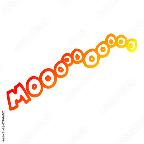 warm gradient line drawing cartoon moo noise