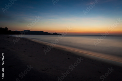 Minimalistic seascape at twilight