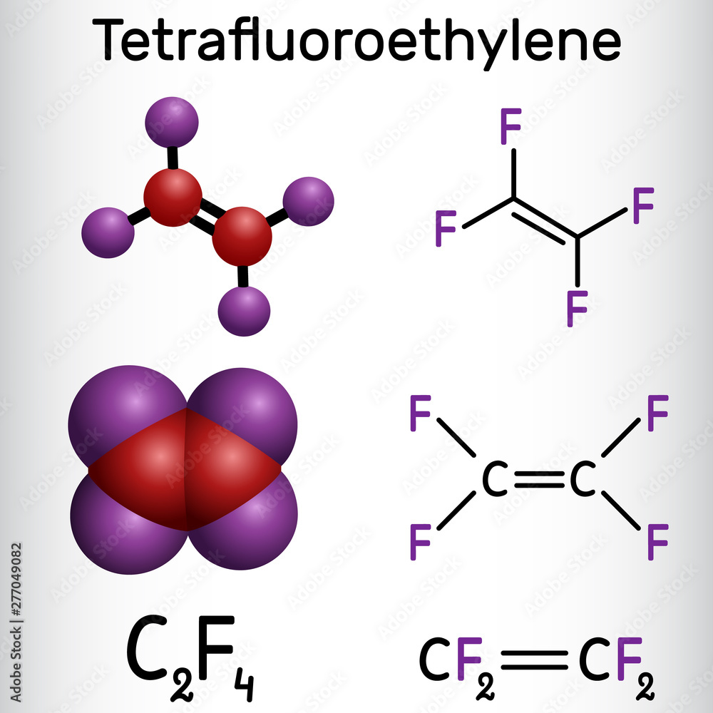 Tetrafluoroethylene or TFE molecule , is a monomer of