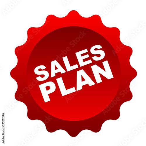 red vector banner sales plan