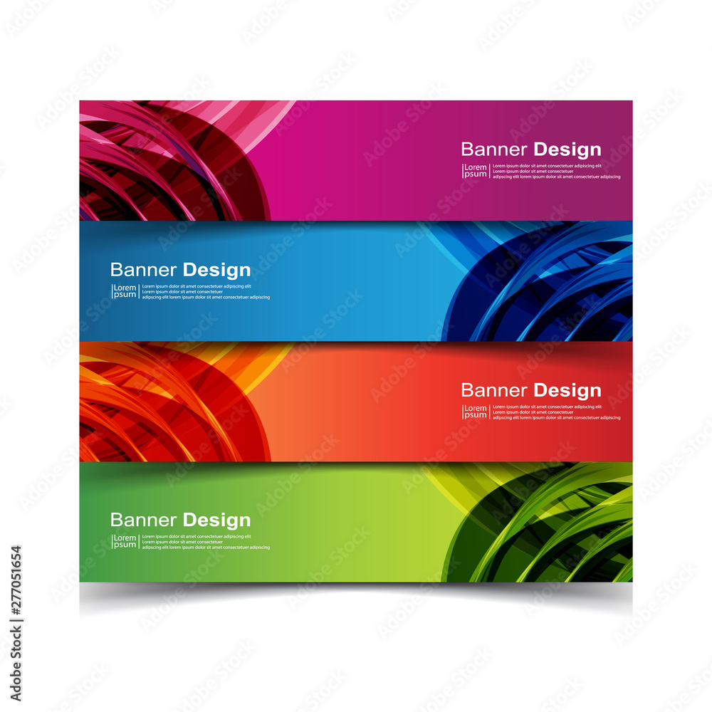Fototapeta premium Vector Abstract banner web template