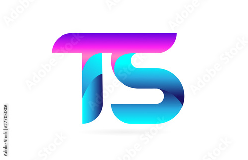 pink blue alphabet letter TS T S combination logo icon design Free Download pink blue alphabet letter TS T S combination logo icon design - GFXLoad