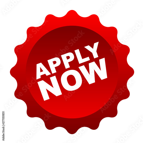 red vector banner apply now