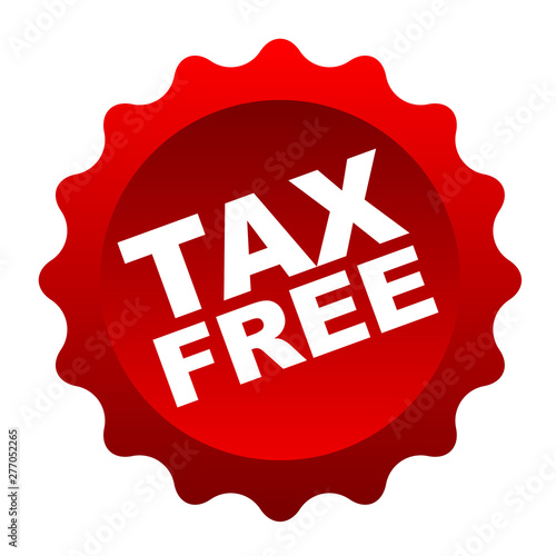 red vector banner tax free