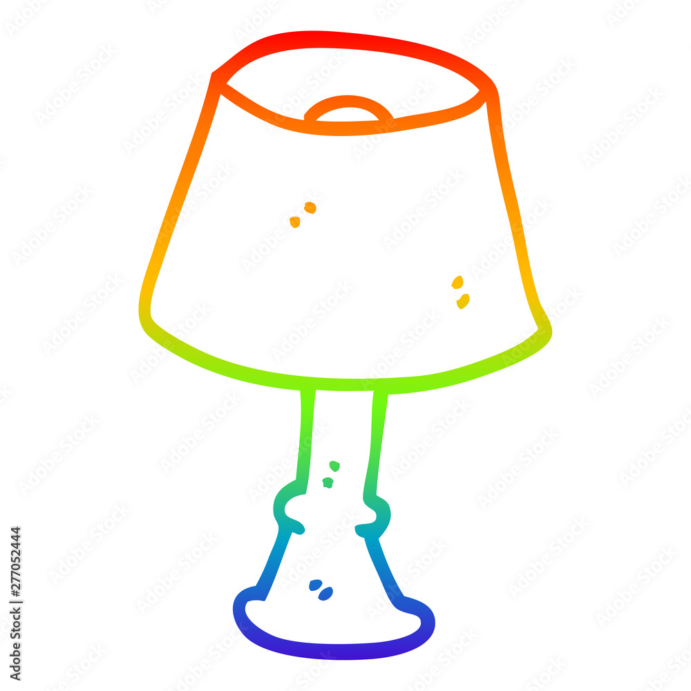 rainbow gradient line drawing cartoon regular lamp rainbow gradient line drawing cartoon regular lamp