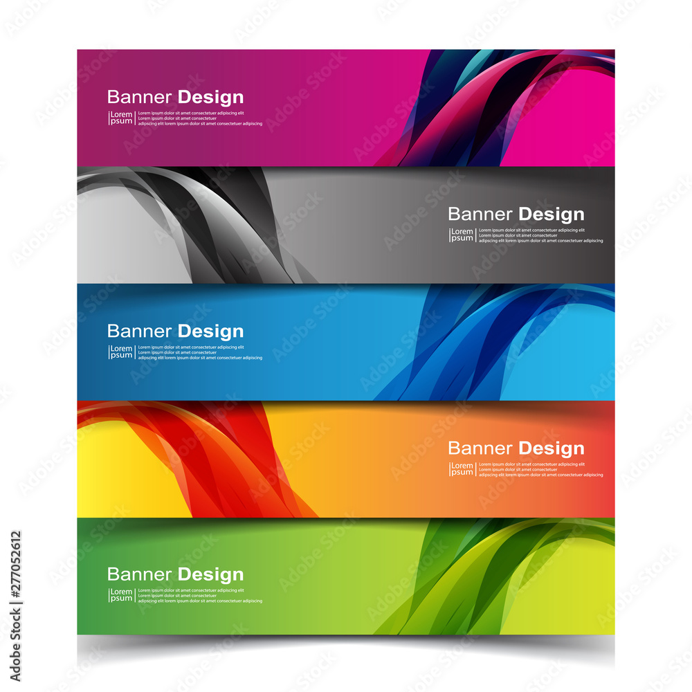 Fototapeta premium Vector Abstract banner web template