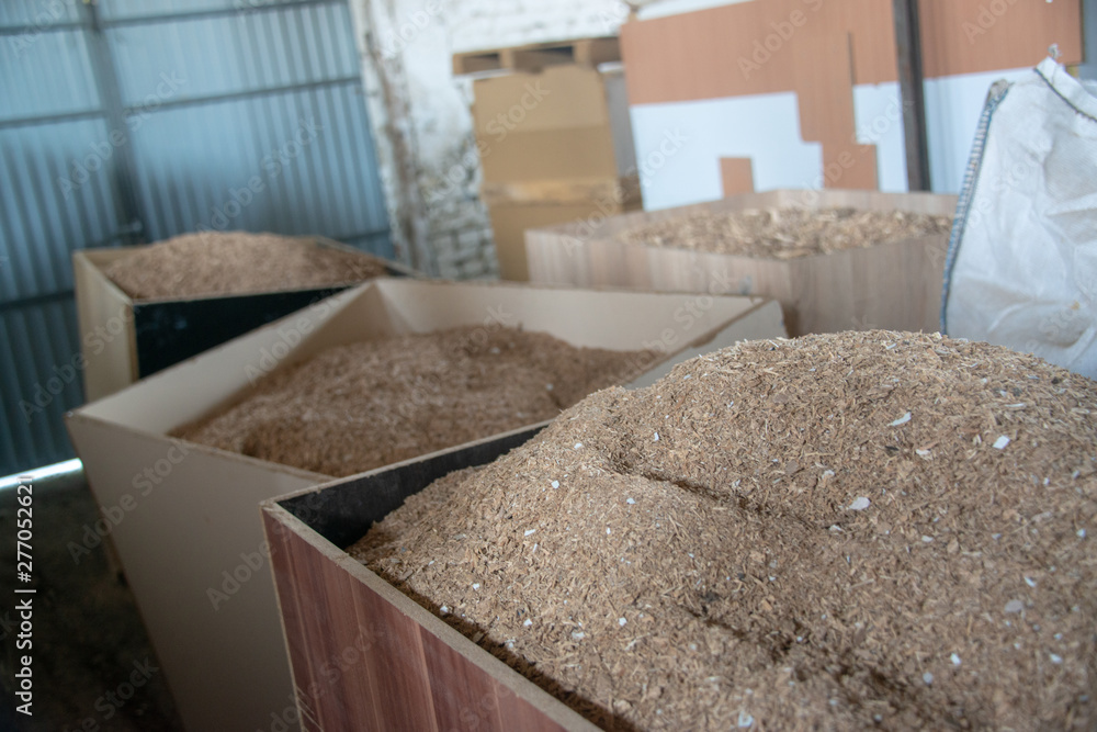 Taking photographs of wood plywood, used for making pellets Taking photographs of wood plywood, used for making pellets