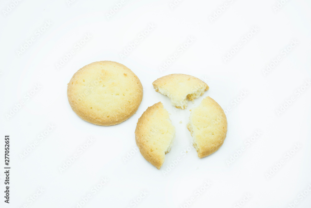 butter cookies isolated on white background butter cookies isolated on white background