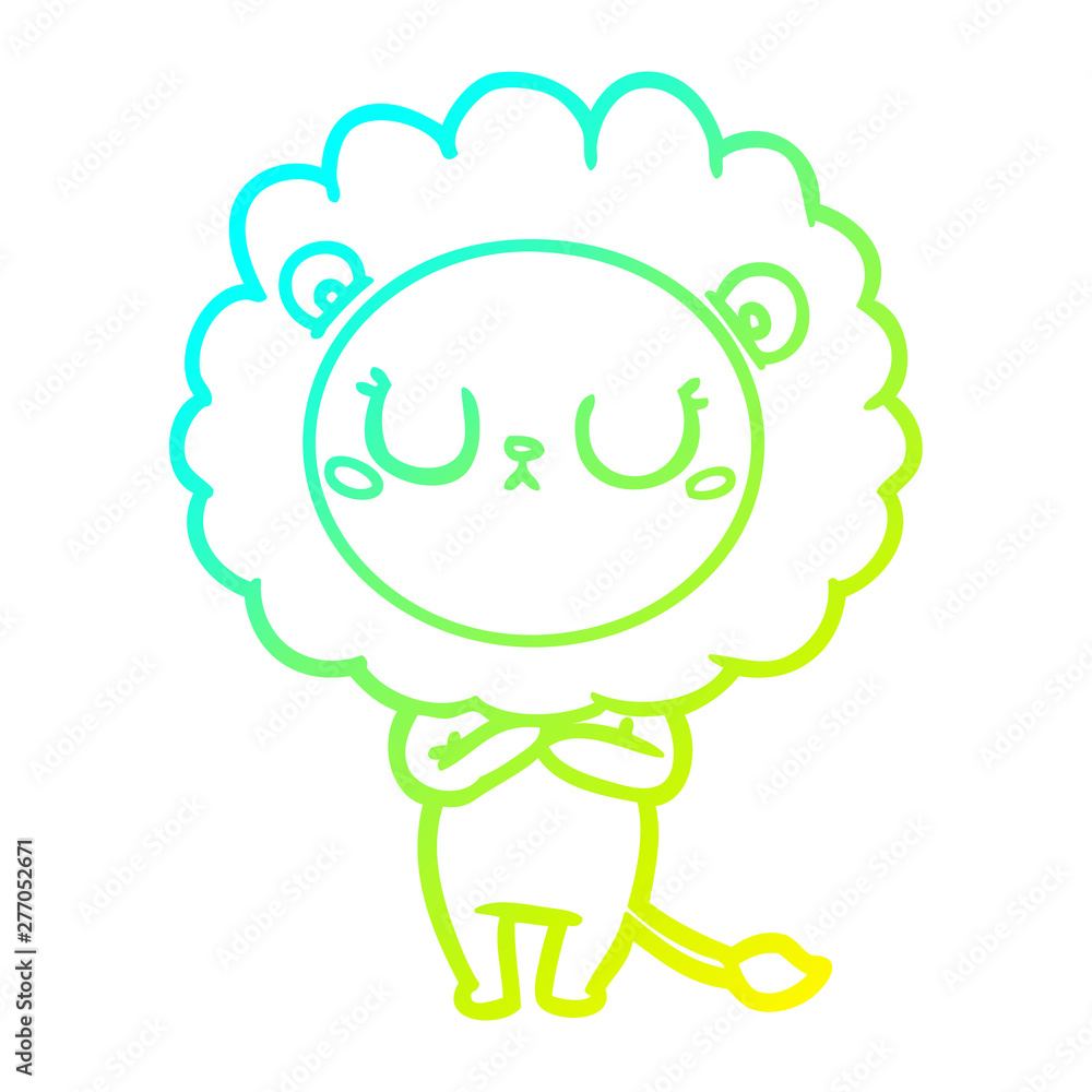 cold gradient line drawing cartoon lion cold gradient line drawing cartoon lion