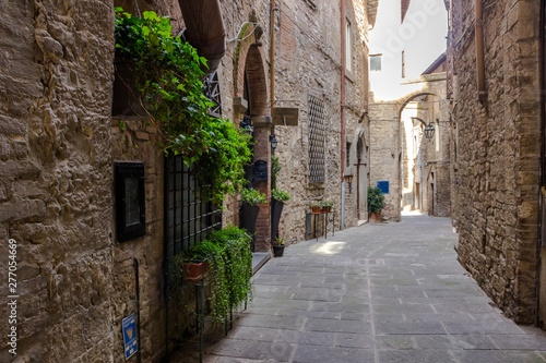 streets in Todi medieval town in Umbria