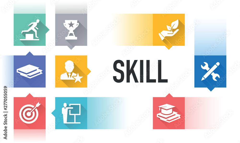 Fototapeta premium SKILL ICON CONCEPT