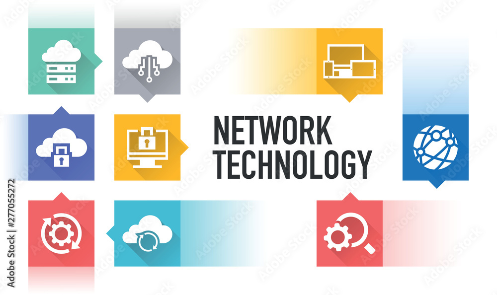 NETWORK TECHNOLOGY ICON CONCEPT NETWORK TECHNOLOGY ICON CONCEPT