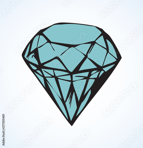 Diamond. Vector sketch