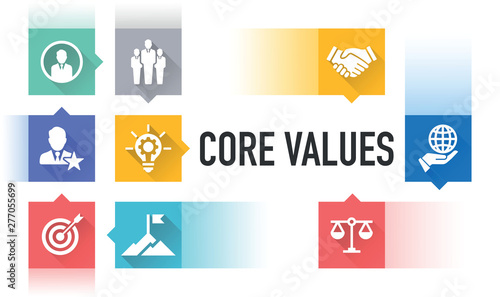 CORE VALUES ICON CONCEPT