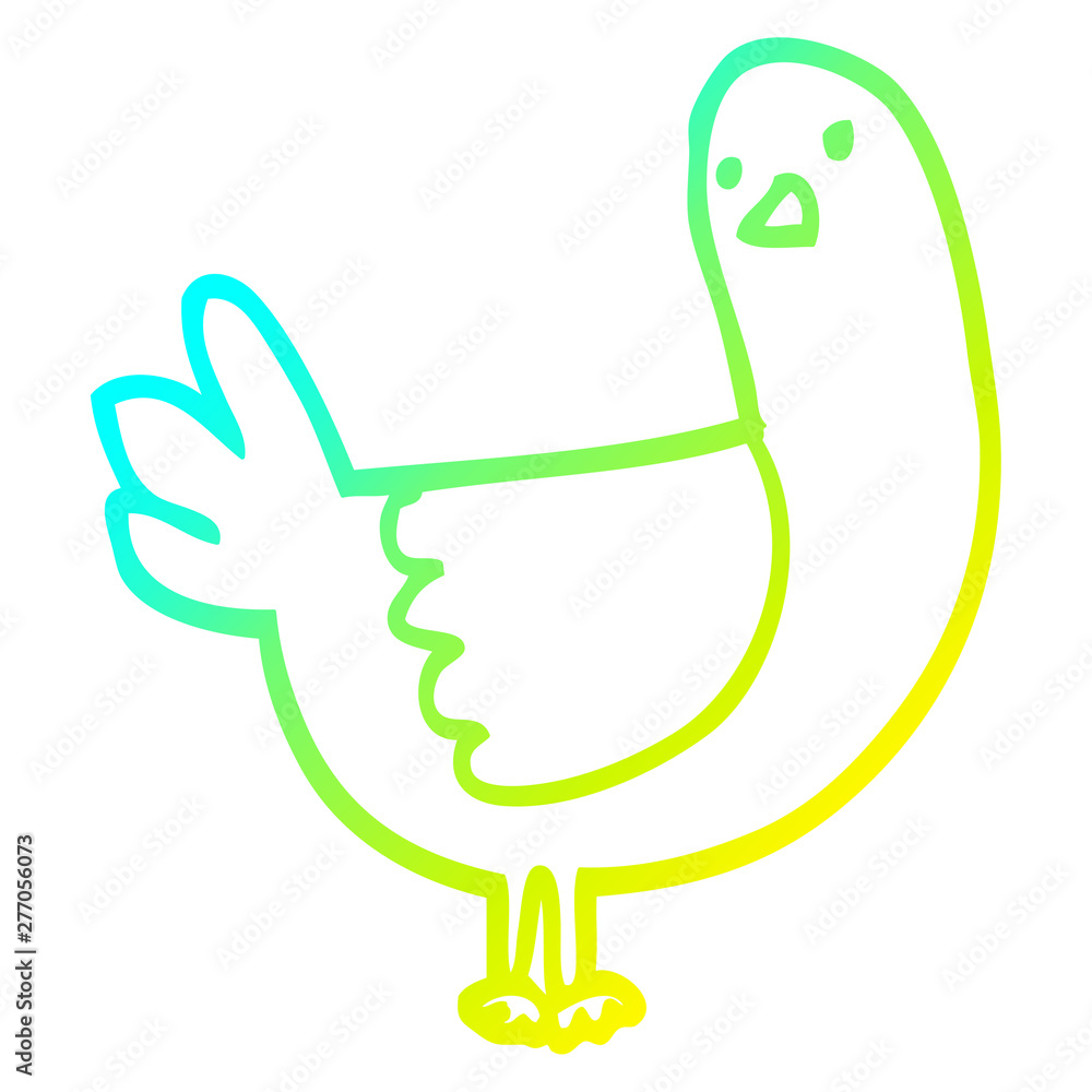 cold gradient line drawing cartoon pigeon cold gradient line drawing cartoon pigeon