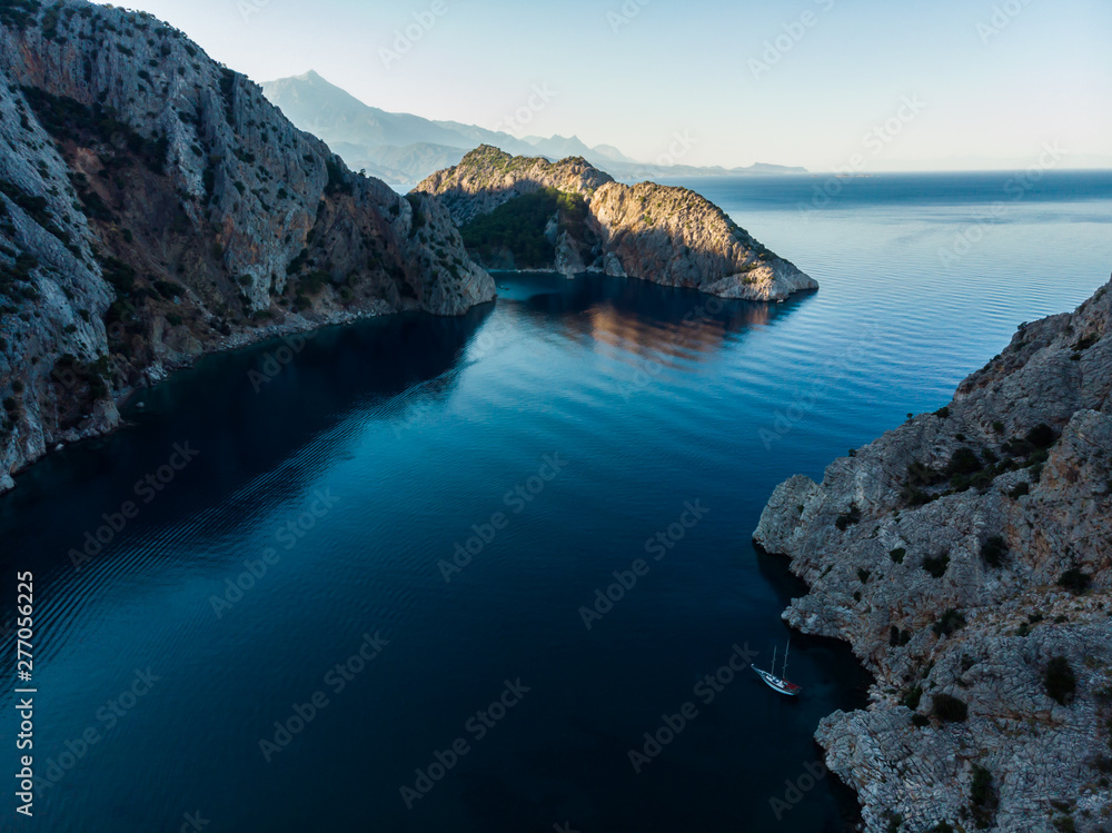 Fototapeta premium Sazak Cove Aerial Photo at Adrasan/Antalya