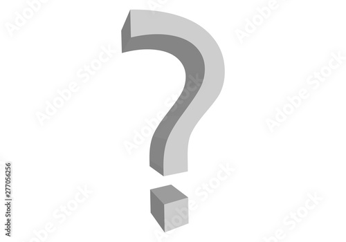 Icono gris de una interrogación.