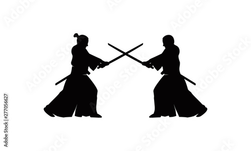 fight war ninja samurai vector