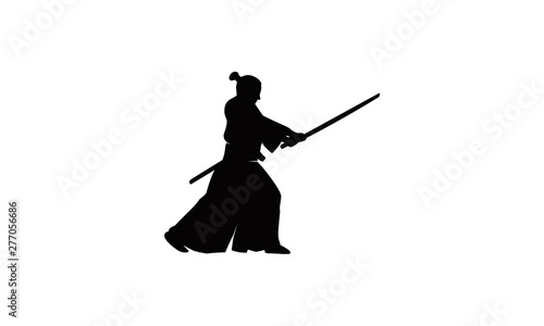 ninja samurai logo vector