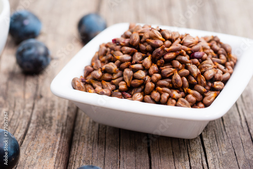 pile of grape seeds on porselain dish