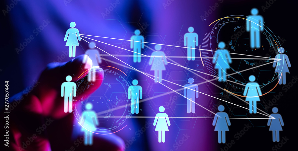 Social Media Circles modern Network Social Media Circles modern Network