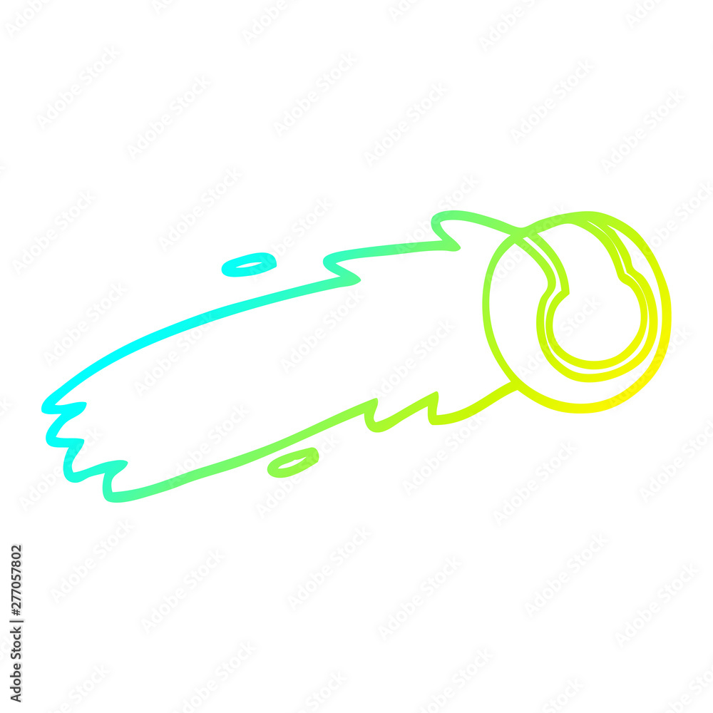 cold gradient line drawing cartoon flying tennis ball cold gradient line drawing cartoon flying tennis ball