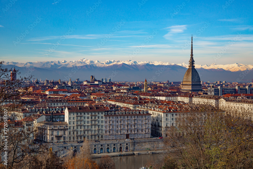 Turin (Torino), Mole Antonelliana tower, simbol of the city. Italy