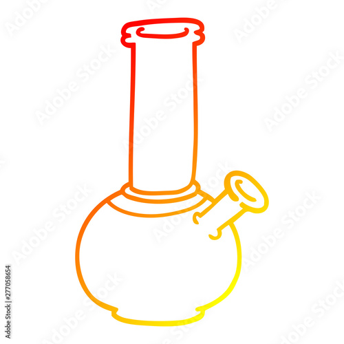warm gradient line drawing cartoon bong