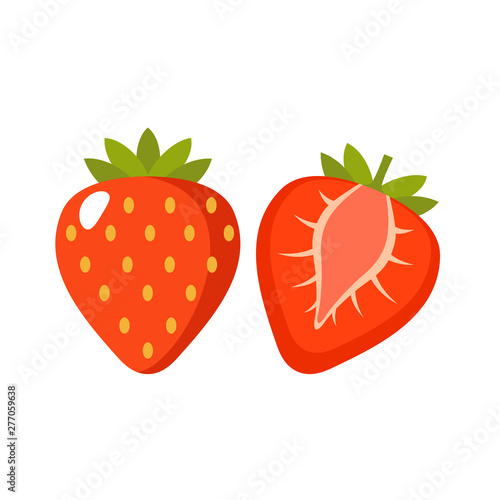 Strawberry on a white background isolated
