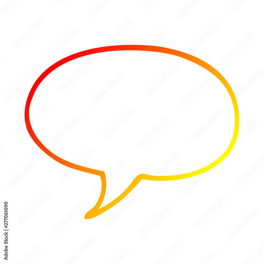 warm gradient line drawing cartoon speech bubble warm gradient line drawing cartoon speech bubble