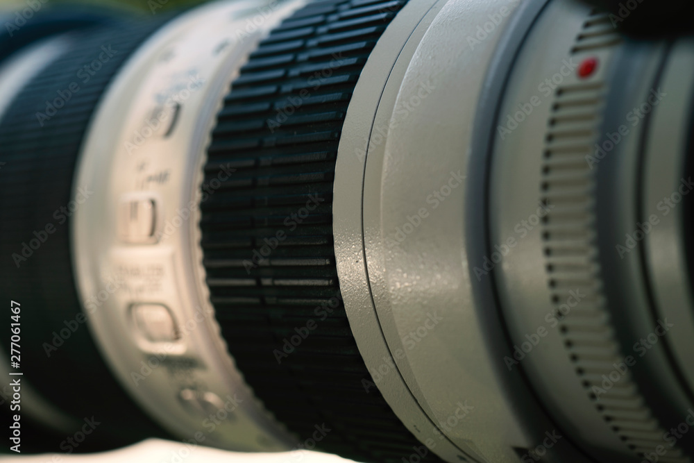 Camera lens on light background Camera lens on light background