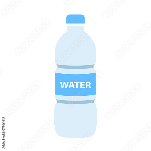 Plastic water bottle vector icon