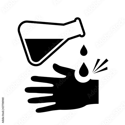 Acid burn vector icon