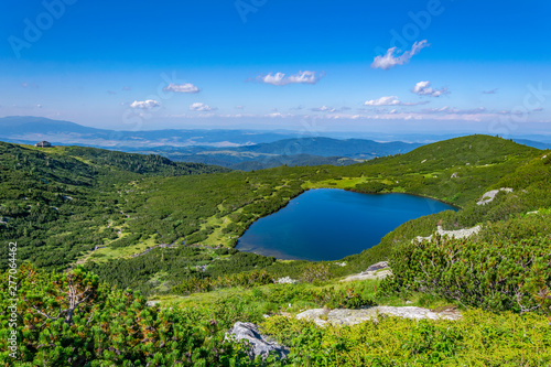 The lower lake, one of the seven rila lakes in Bulgaria photo