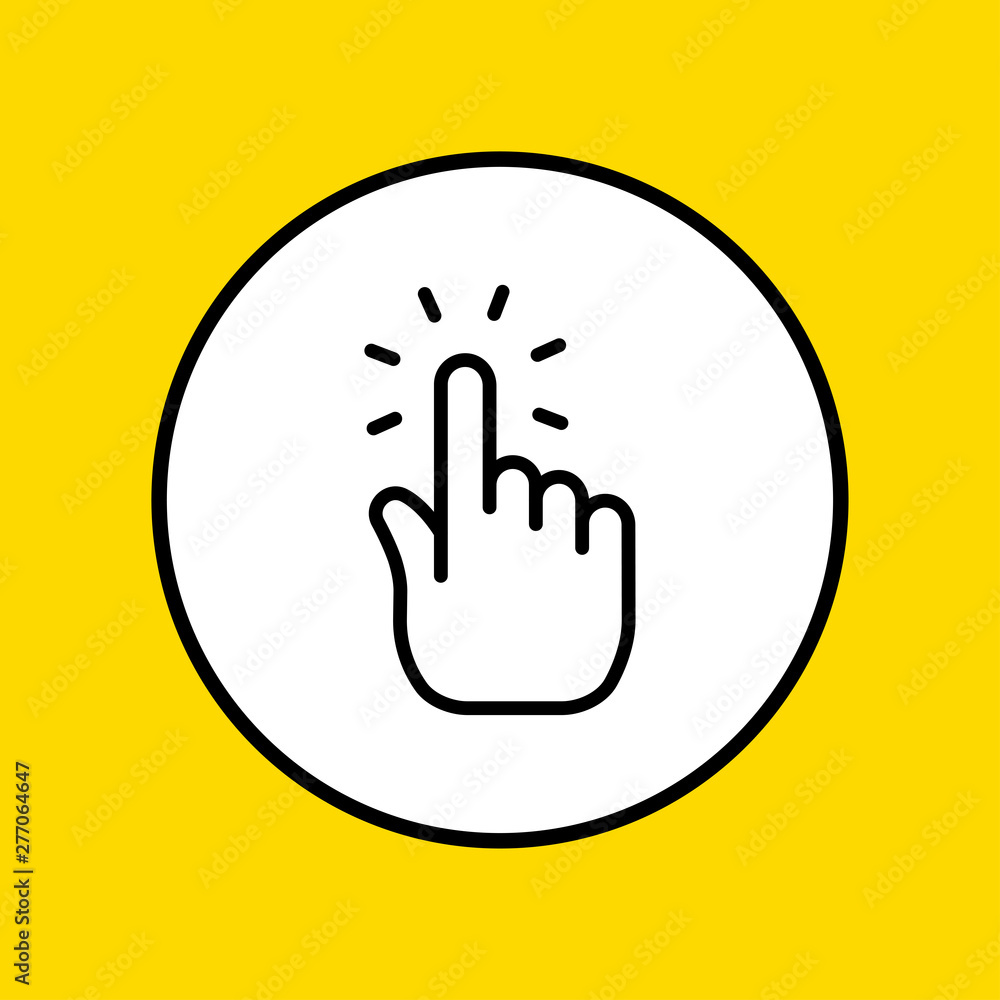 Hand click vector icon Hand click vector icon