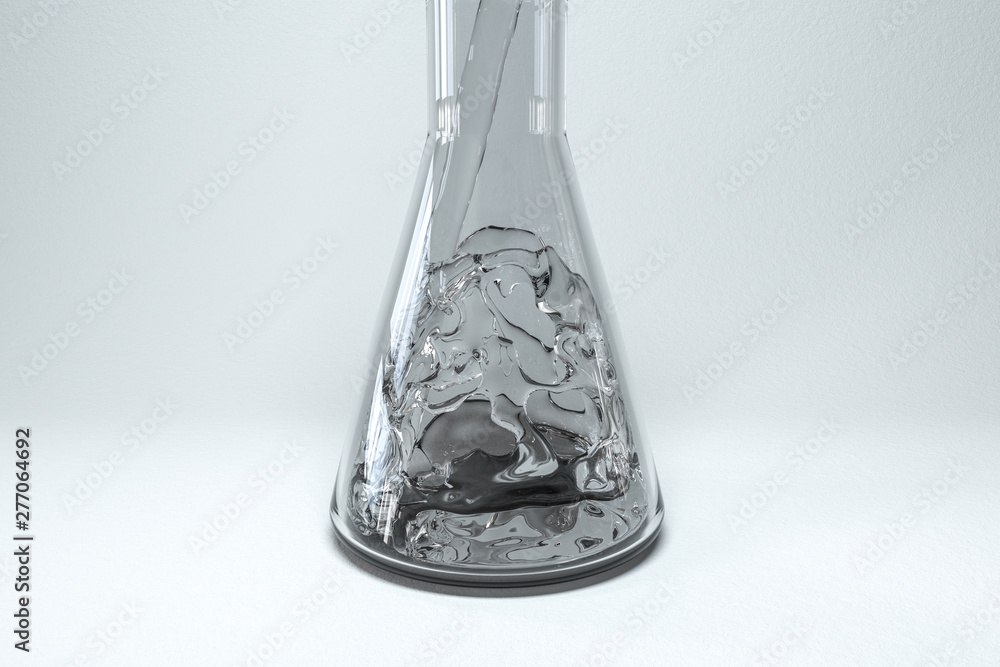 Chemical instruments and reagents in the lab, 3d rendering Chemical instruments and reagents in the lab, 3d rendering