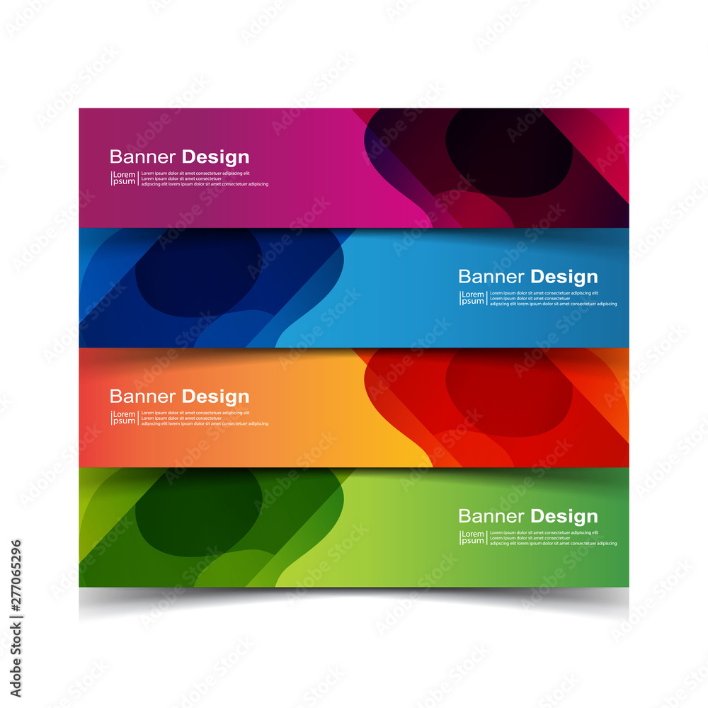 Naklejka premium Vector Abstract design banner web template