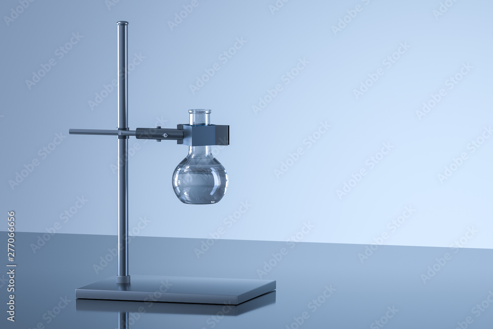 Chemical instruments and reagents in the lab, 3d rendering Chemical instruments and reagents in the lab, 3d rendering