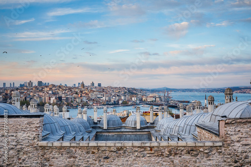 Galata Tower view from Suleymaniye Mosque, Istanbul, Turkey