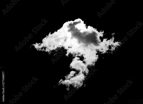 White cloud object for nature design summer background